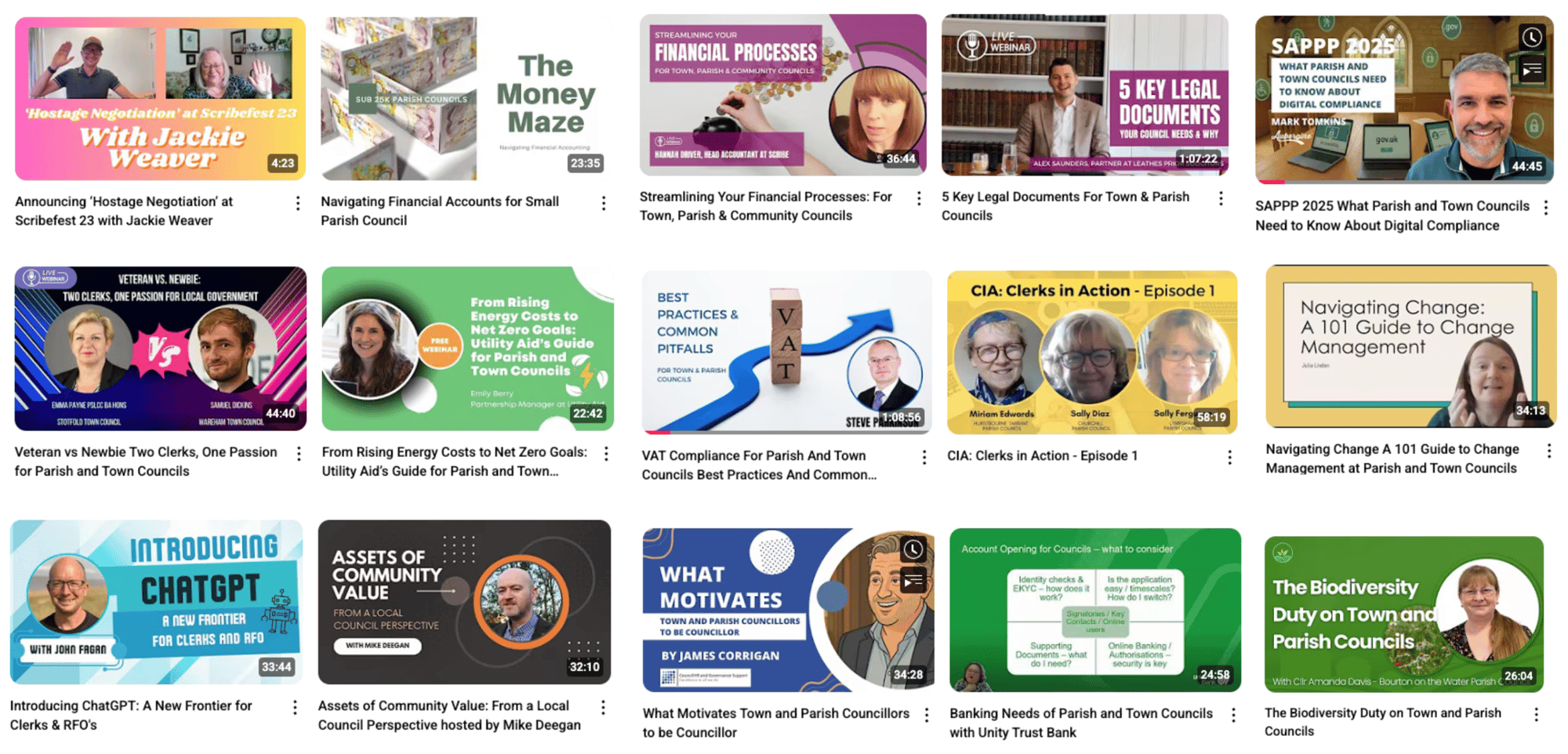 Scribe Academy webinars on YouTube